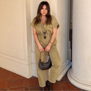 Starlow Olive Jumpsuit (Medium)